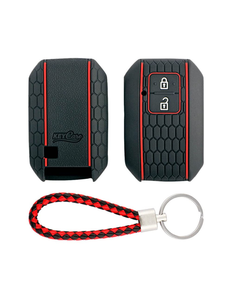 Keycare Silicon key cover fit for Glanza, Urban Cruiser Hyryder, Rumion 2 button smart key | KC 05